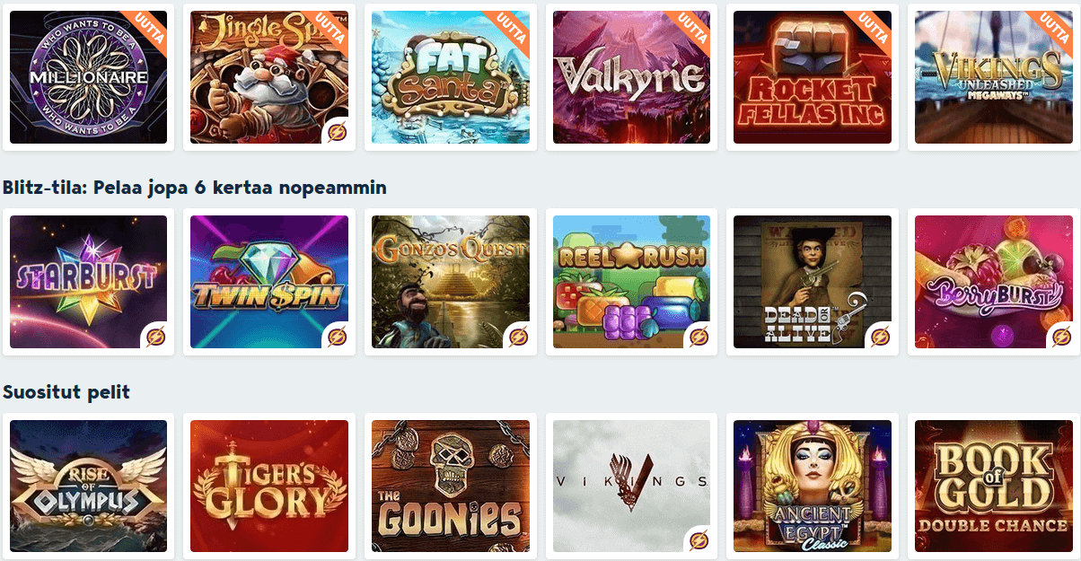 Speedy Casino Pelikoneet