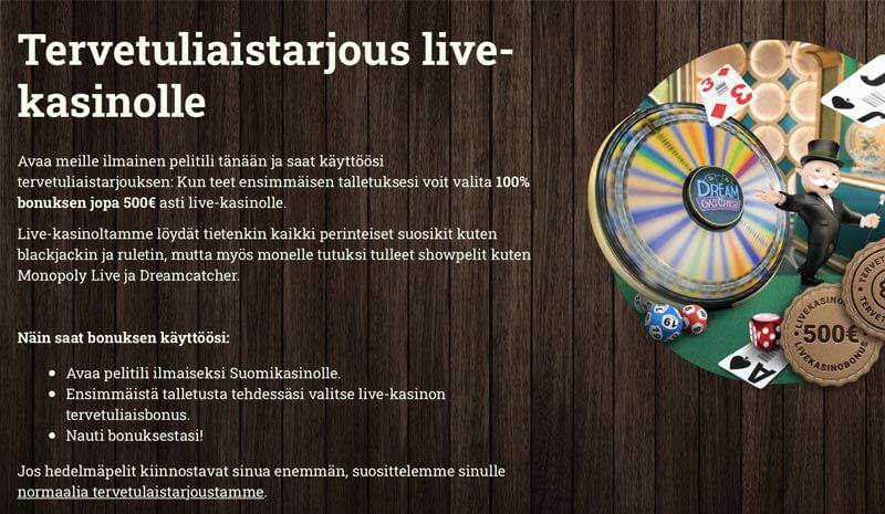 suomikasino bonus