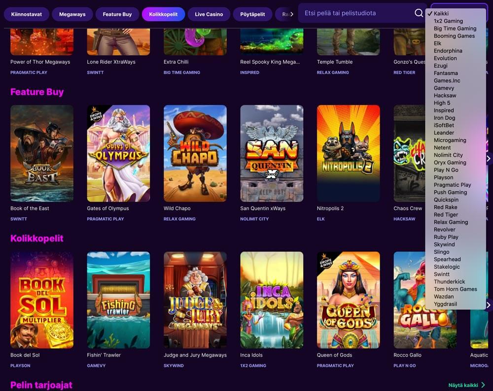 megarush kolikkopelit